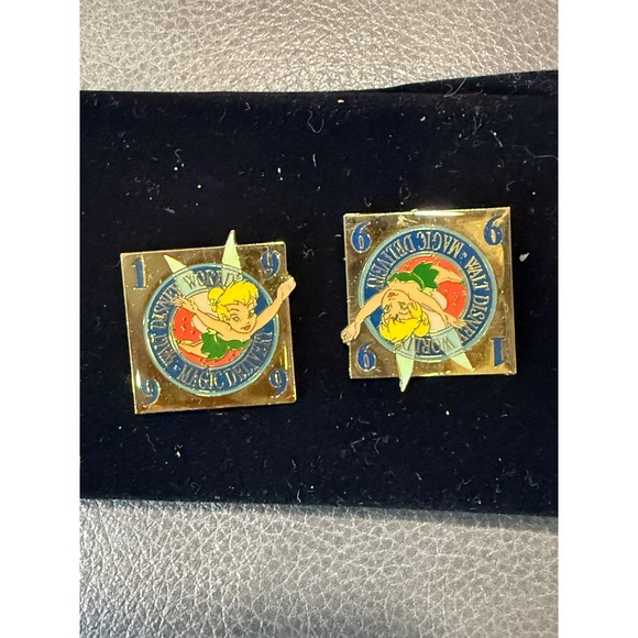 Disney Jewelry - Walt Disney World Magic Kingdom Tinkerbell Year 1999 Commemorative Pins Set
